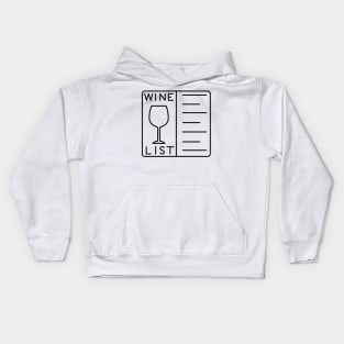 Wine List Kids Hoodie